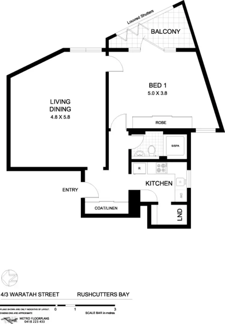 Floorplan of Homely apartment listing, 4/3 Waratah Street, Rushcutters Bay NSW 2011