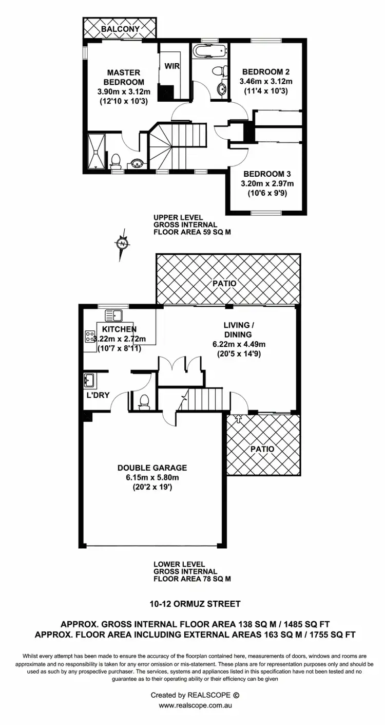 Floorplan of Homely townhouse listing, 10/12 Ormuz Street, Carina Heights QLD 4152