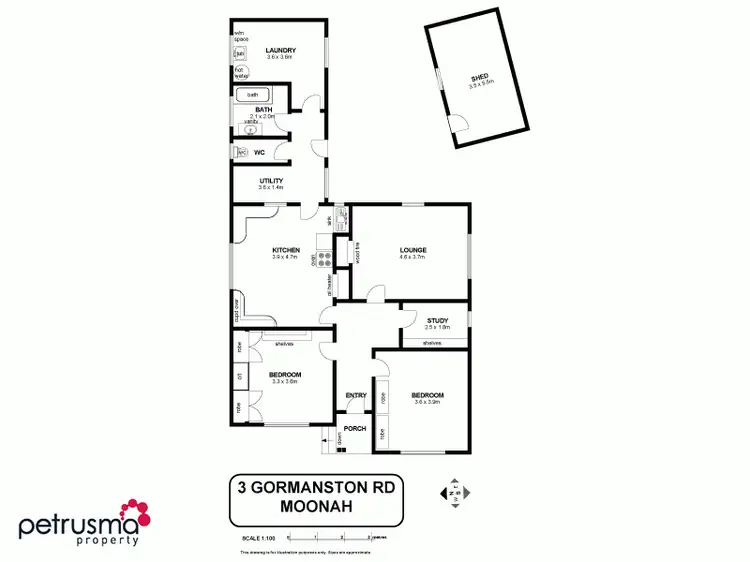 Floorplan of Homely house listing, 3 Gormanston Road, Moonah TAS 7009