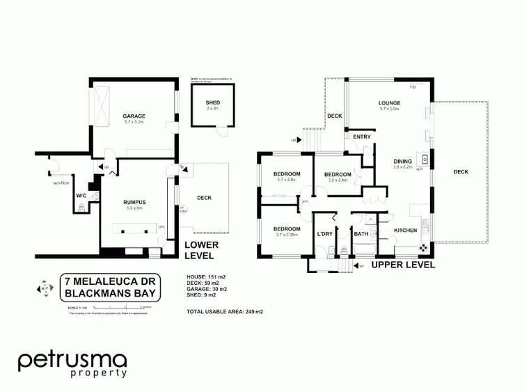 Floorplan of Homely house listing, 7 Melaleuca Drive, Blackmans Bay TAS 7052