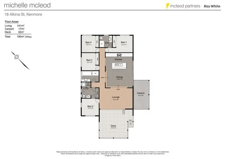Floorplan of Homely house listing, 18 Alkina Street, Kenmore QLD 4069