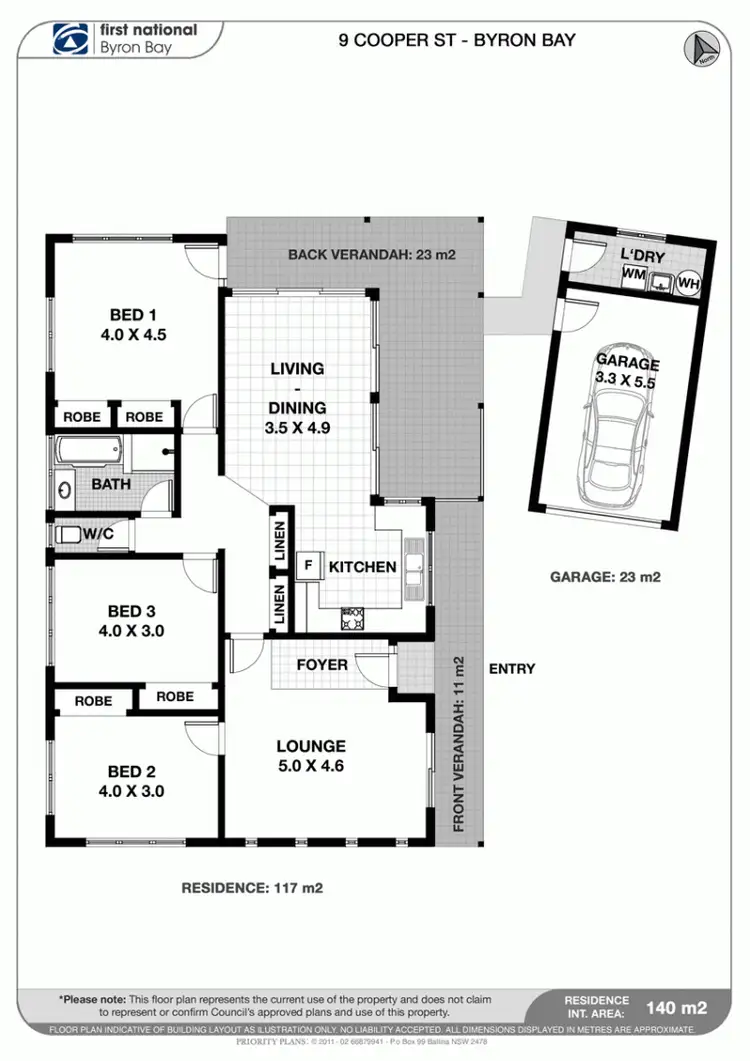 Floorplan of Homely house listing, 9 Cooper Street, Byron Bay NSW 2481