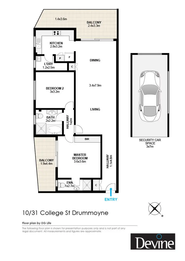 Floorplan of Homely apartment listing, 10/31 College Street, Drummoyne NSW 2047