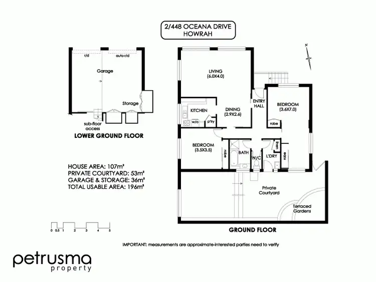 Floorplan of Homely unit listing, 2/448 Oceana Drive, Howrah TAS 7018