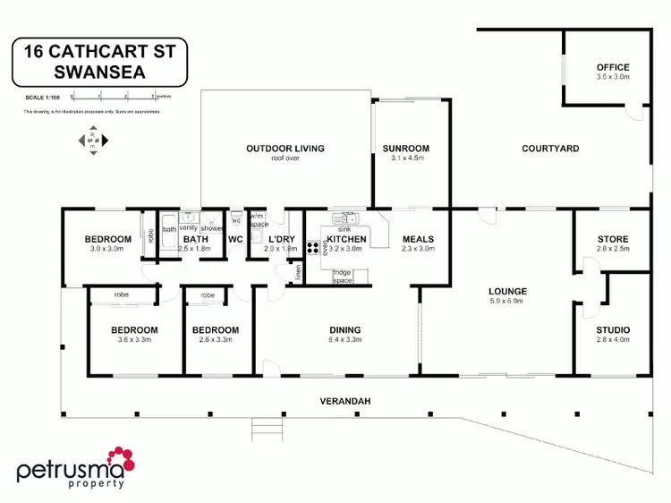 Floorplan of Homely house listing, 16 Cathcart Street, Swansea TAS 7190