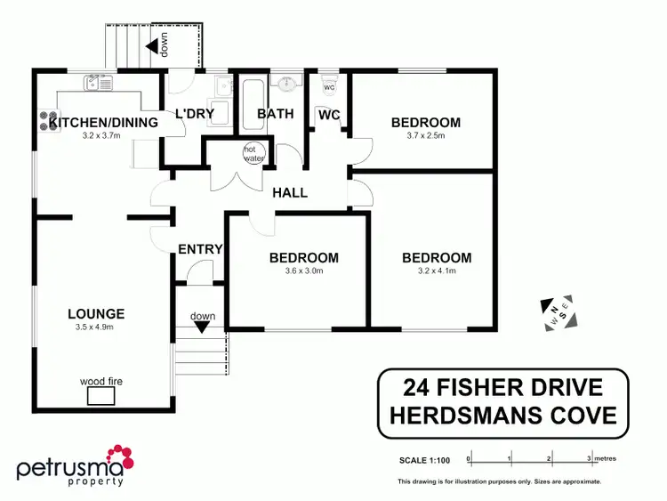 Floorplan of Homely house listing, 24 Fisher Drive, Herdsmans Cove TAS 7030