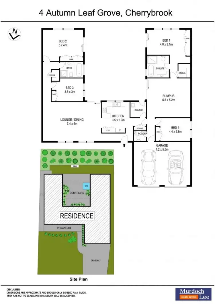 Floorplan of Homely house listing, 4 Autumn Leaf Grove, Cherrybrook NSW 2126
