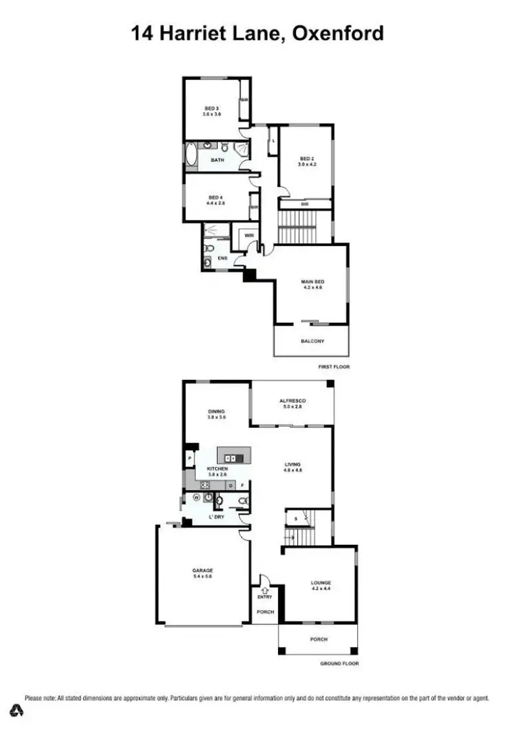 Floorplan of Homely house listing, 14 Harriet Lane, Oxenford QLD 4210