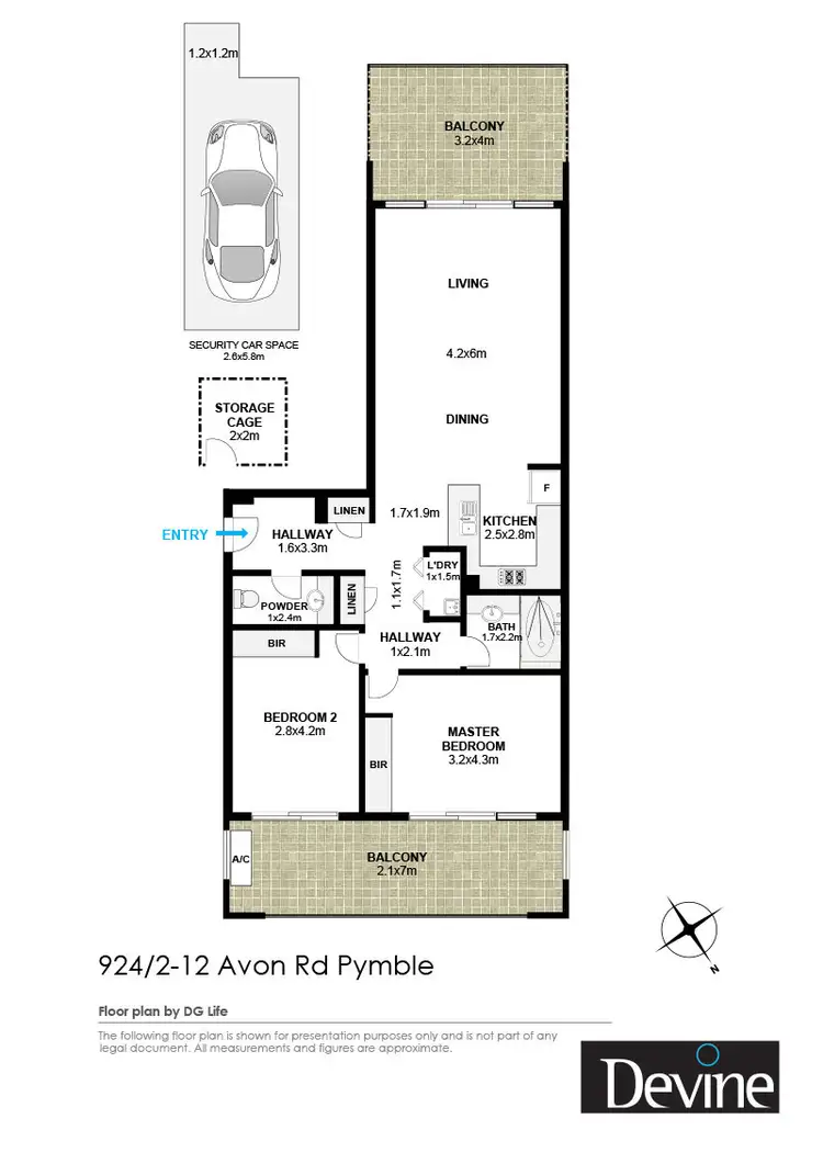Floorplan of Homely apartment listing, 924/2 Avon Road, Pymble NSW 2073
