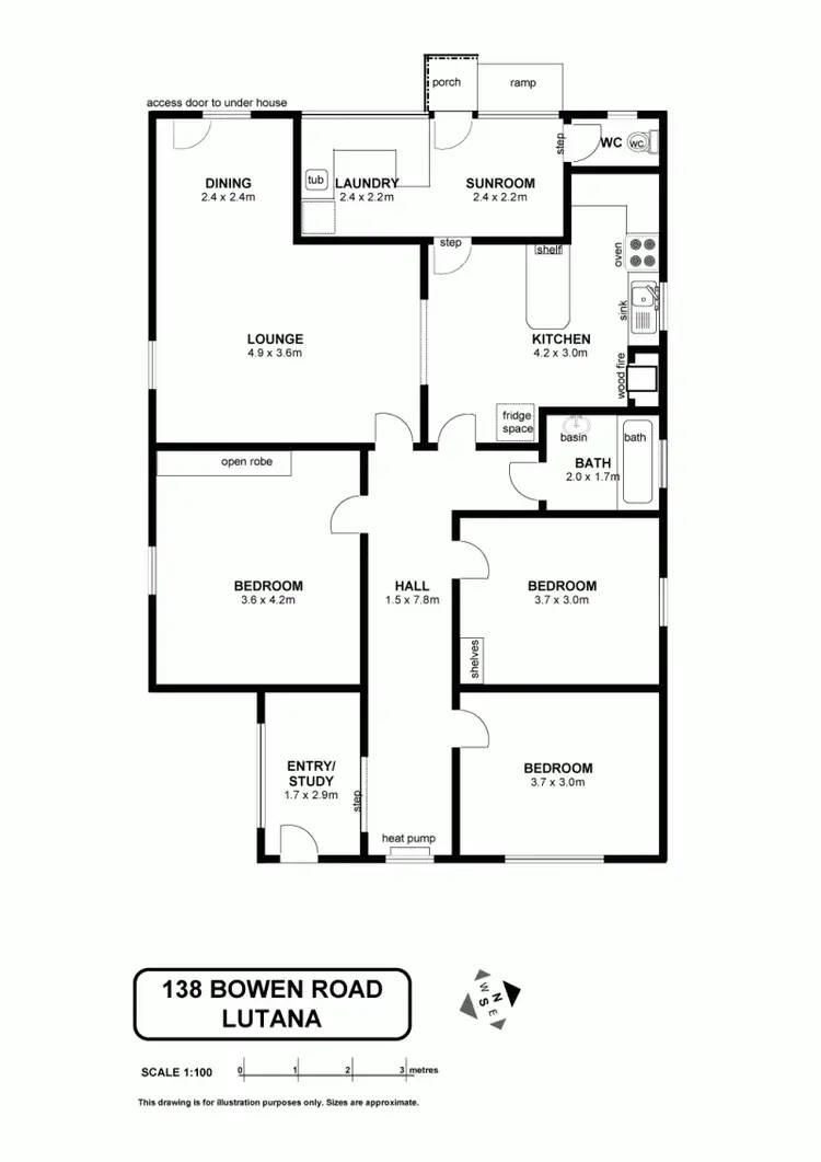 Floorplan of Homely house listing, 138 Bowen Road, Lutana TAS 7009