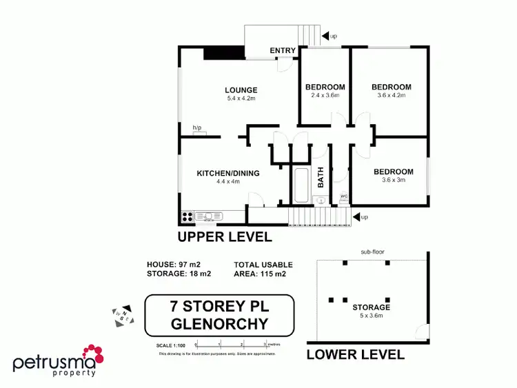 Floorplan of Homely house listing, 7 Storey Place, Glenorchy TAS 7010