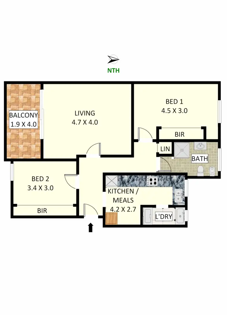 Floorplan of Homely apartment listing, 1/41 Clyde Street, Croydon Park NSW 2133