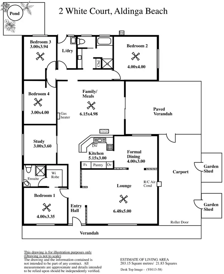 Floorplan of Homely house listing, 2 White Court, Aldinga Beach SA 5173