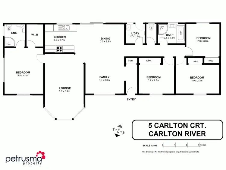 Floorplan of Homely house listing, 5 Carlton Court, Carlton TAS 7173