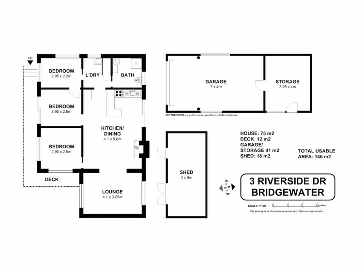 Floorplan of Homely house listing, 3 Riverside Drive, Bridgewater TAS 7030