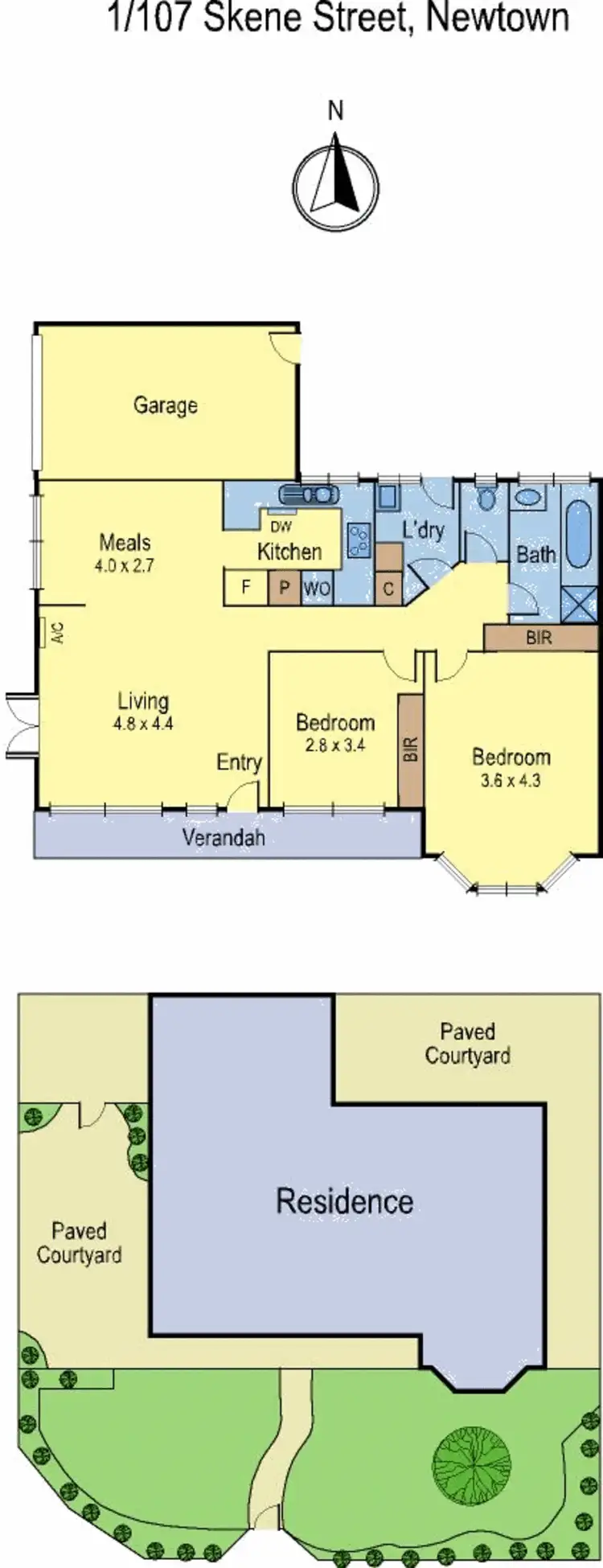 Floorplan of Homely townhouse listing, 1/107 Skene Street, Newtown VIC 3220