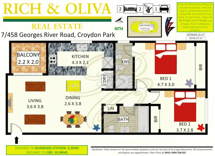 Floorplan of Homely unit listing, 7/458 Georges River Road, Croydon Park NSW 2133