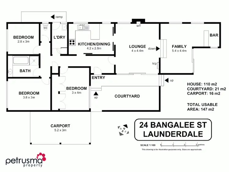 Floorplan of Homely house listing, 24 Bangalee Street, Lauderdale TAS 7021