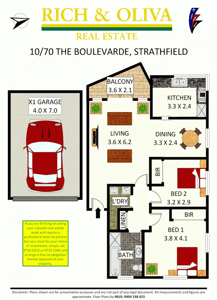 Floorplan of Homely apartment listing, 10/70 The Boulevarde, Strathfield NSW 2135