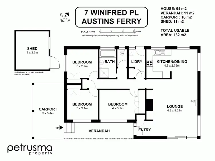 Floorplan of Homely house listing, 7 Winifred Place, Austins Ferry TAS 7011