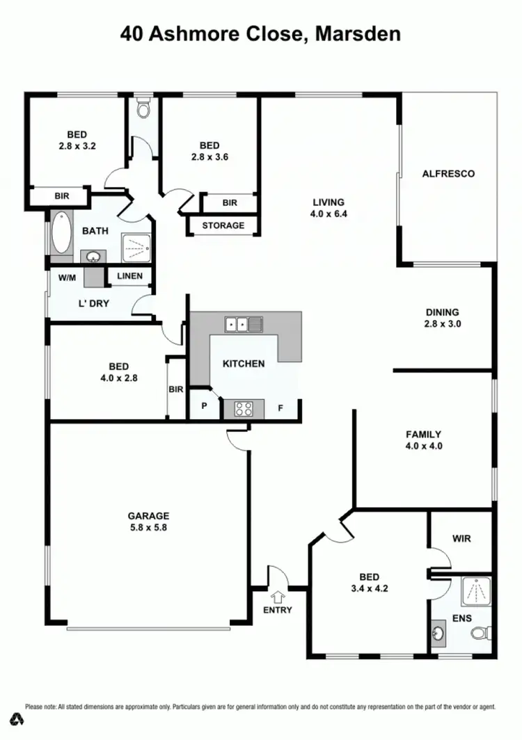 Floorplan of Homely house listing, 40 Ashmore Close, Marsden QLD 4132