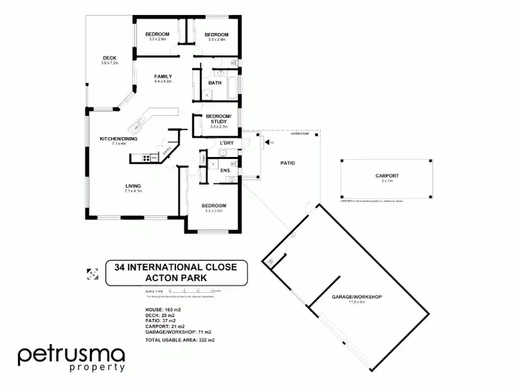 Floorplan of Homely house listing, 34 International Close, Acton Park TAS 7170