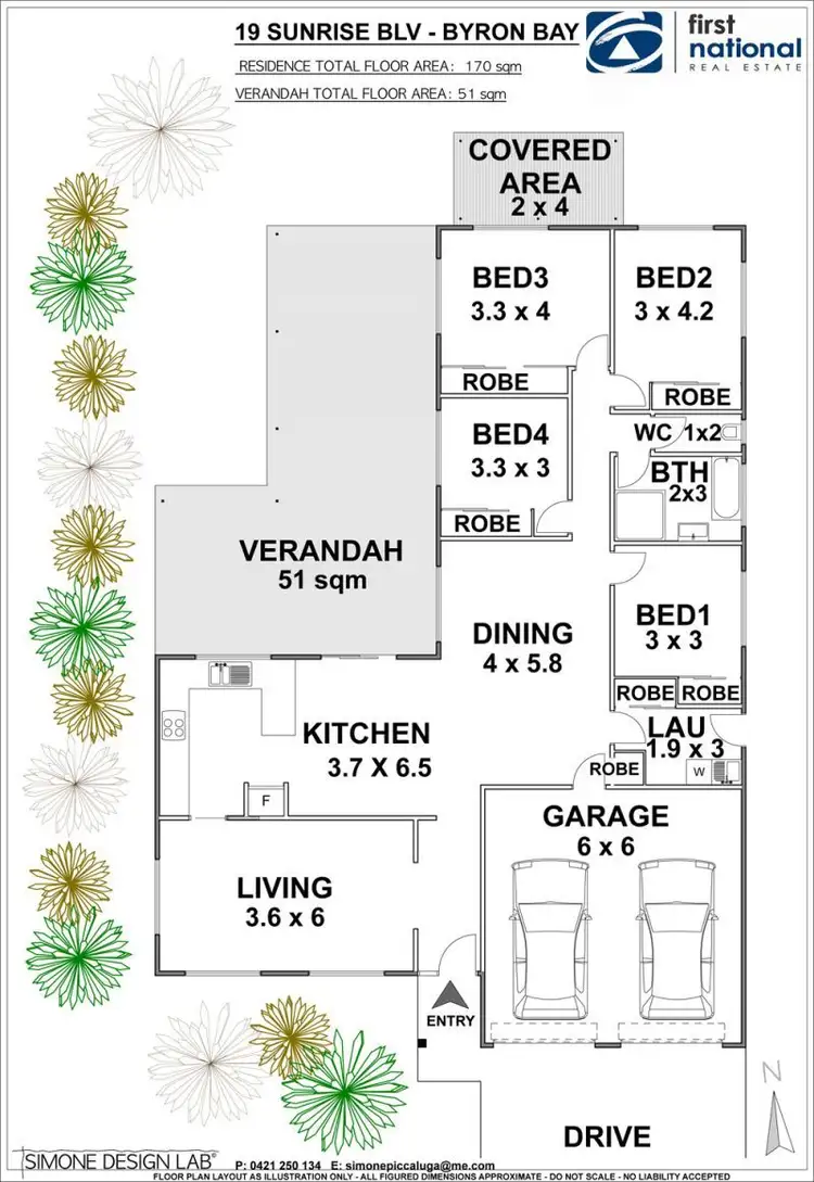 Floorplan of Homely house listing, 19 Sunrise Boulevard, Byron Bay NSW 2481