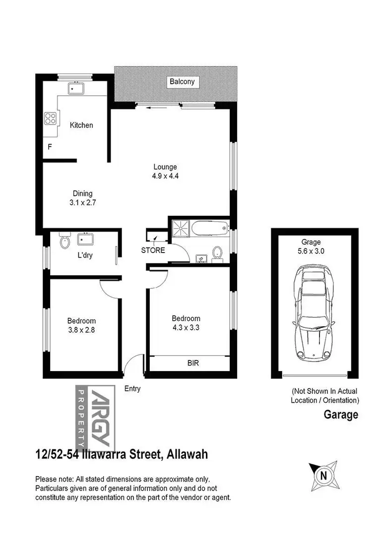Floorplan of Homely unit listing, 12/52-54 Illawarra Street, Allawah NSW 2218