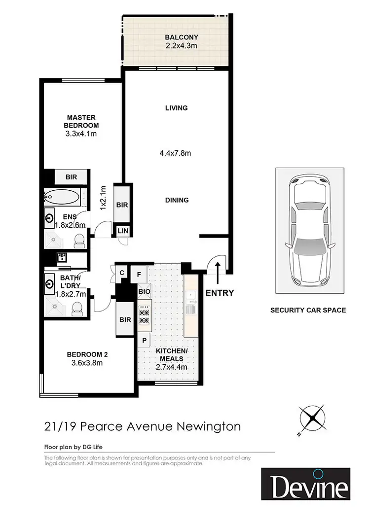 Floorplan of Homely apartment listing, 21/19 Pearce Avenue, Newington NSW 2127
