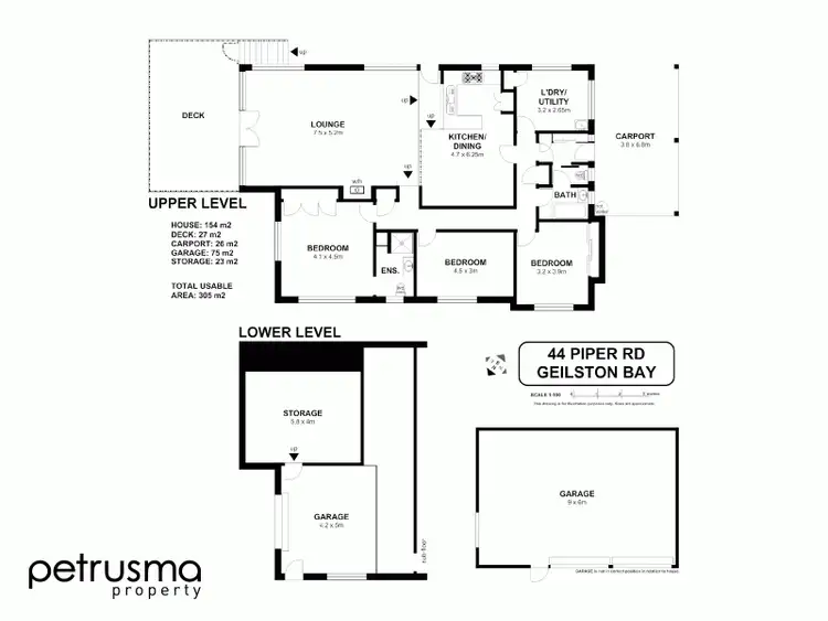 Floorplan of Homely house listing, 44 Piper Road, Geilston Bay TAS 7015
