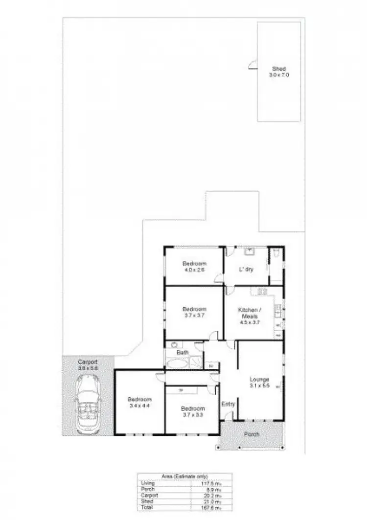 Floorplan of Homely house listing, 3 Lawn Street, Panorama SA 5041
