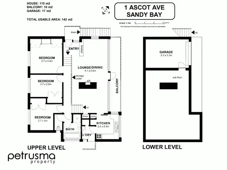 Floorplan of Homely house listing, 1 Ascot Avenue, Sandy Bay TAS 7005