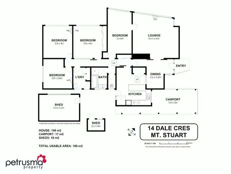 Floorplan of Homely house listing, 14 Dale Crescent, Mount Stuart TAS 7000