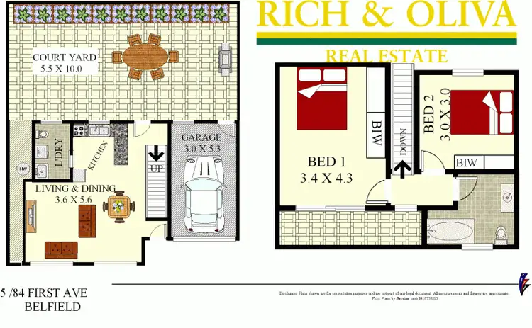 Floorplan of Homely townhouse listing, 5/84 First Avenue, Belfield NSW 2191