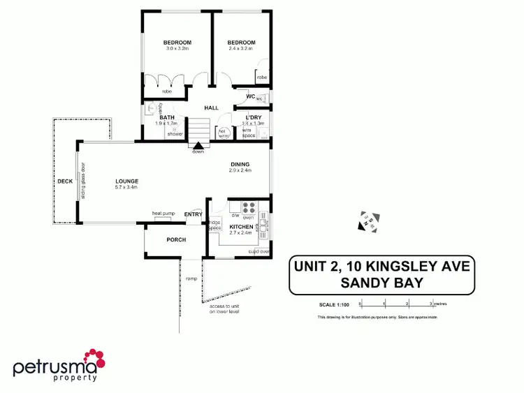 Floorplan of Homely house listing, 2/10 Kingsley Avenue, Sandy Bay TAS 7005