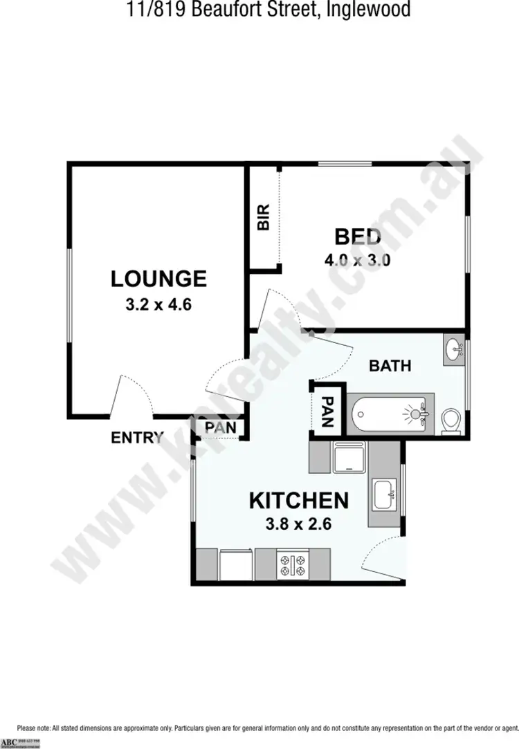 Floorplan of Homely apartment listing, 11/819 Beaufort Street, Inglewood WA 6052