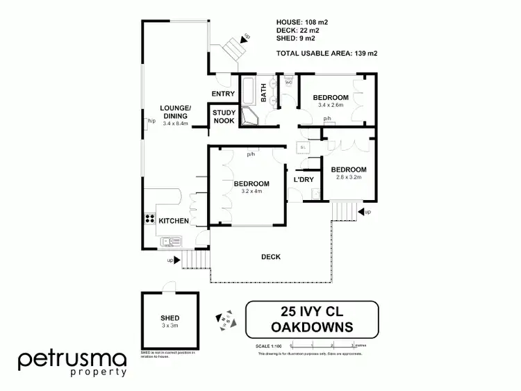 Floorplan of Homely house listing, 25 Ivy Close, Oakdowns TAS 7019
