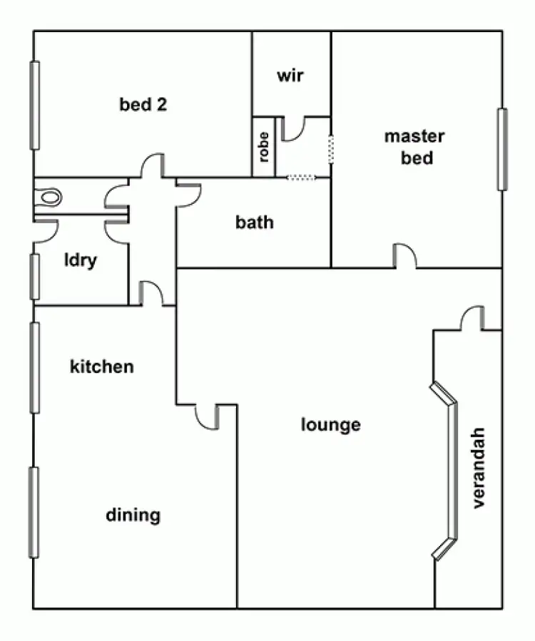 Floorplan of Homely unit listing, 2/2 Windsor Crescent, Horsham VIC 3400