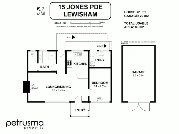 Floorplan of Homely house listing, 15 Jones Parade, Lewisham TAS 7173