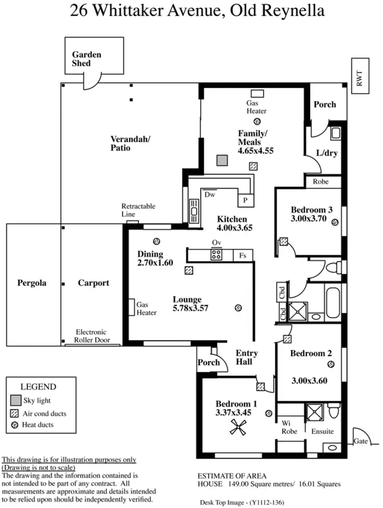 Floorplan of Homely house listing, 26 Whittaker Ave, Old Reynella SA 5161