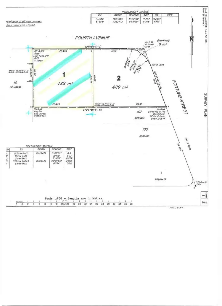 Floorplan of Homely land listing, 1a FOURTH AVE, Scarborough QLD 4020