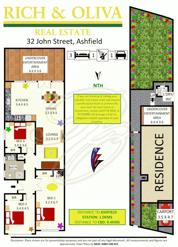 Floorplan of Homely semi-detached listing, 32 John Street, Ashfield NSW 2131