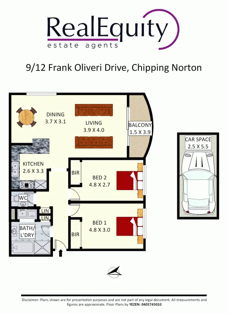 Floorplan of Homely unit listing, 9/12 Frank Oliveri Drive, Chipping Norton NSW 2170