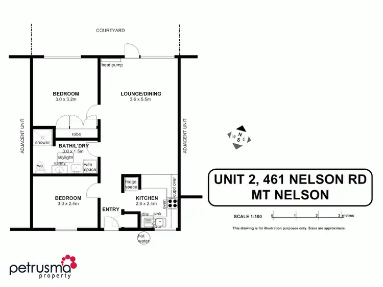 Floorplan of Homely unit listing, 2/461 Nelson Road, Mount Nelson TAS 7007