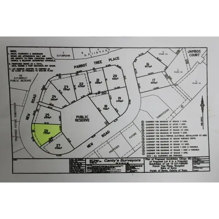Floorplan of Homely land listing, LOT 26 Parrot Tree Place, Bangalow NSW 2479