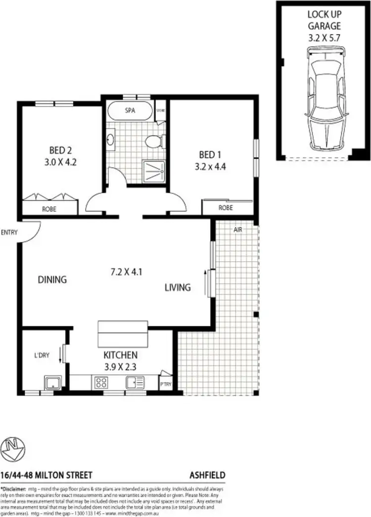 Floorplan of Homely unit listing, 16/44-48 Milton St, Ashfield NSW 2131