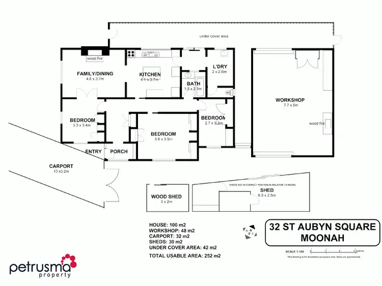 Floorplan of Homely house listing, 32 St Aubyn Square, Moonah TAS 7009
