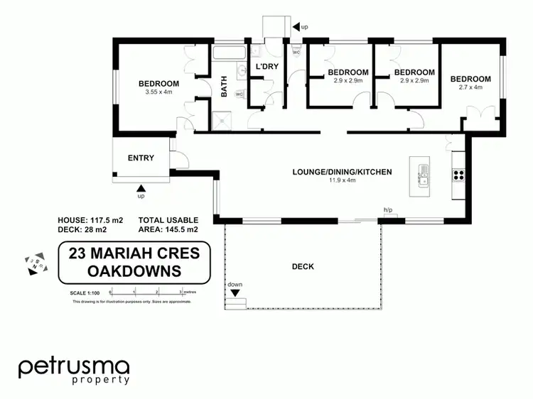 Floorplan of Homely house listing, 23 Mariah Crescent, Oakdowns TAS 7019