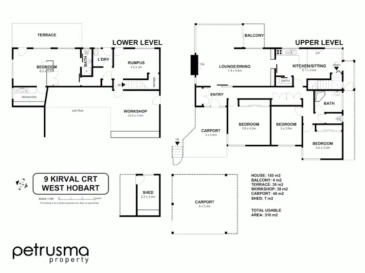 Floorplan of Homely house listing, 9 Kirval Court, West Hobart TAS 7000