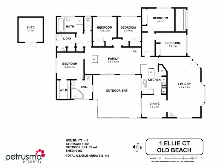 Floorplan of Homely house listing, 1 Ellie Court, Old Beach TAS 7017